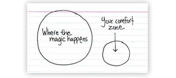 The secret to getting out of your comfort zone…